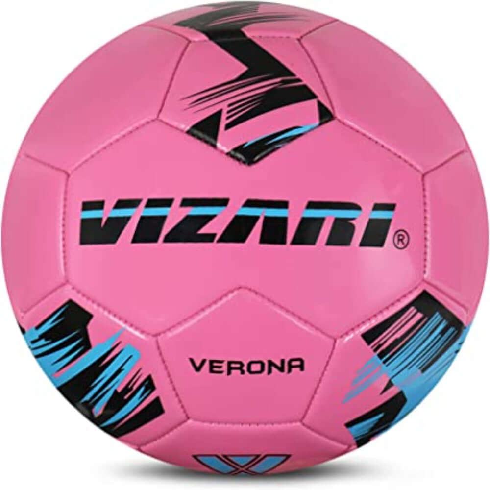 Verona Soccer Ball-Pink/Black/Sky