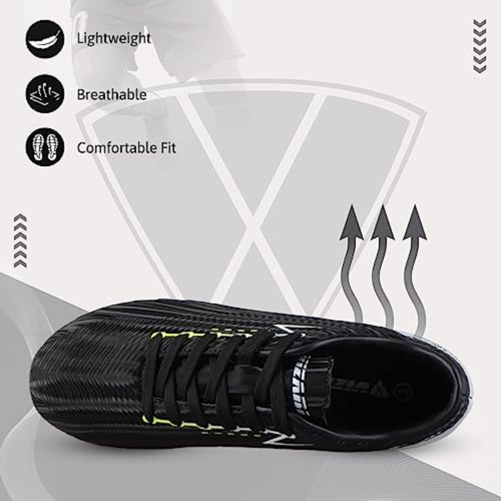 Tesoro Junior Firm Ground Soccer Cleats - Black/White