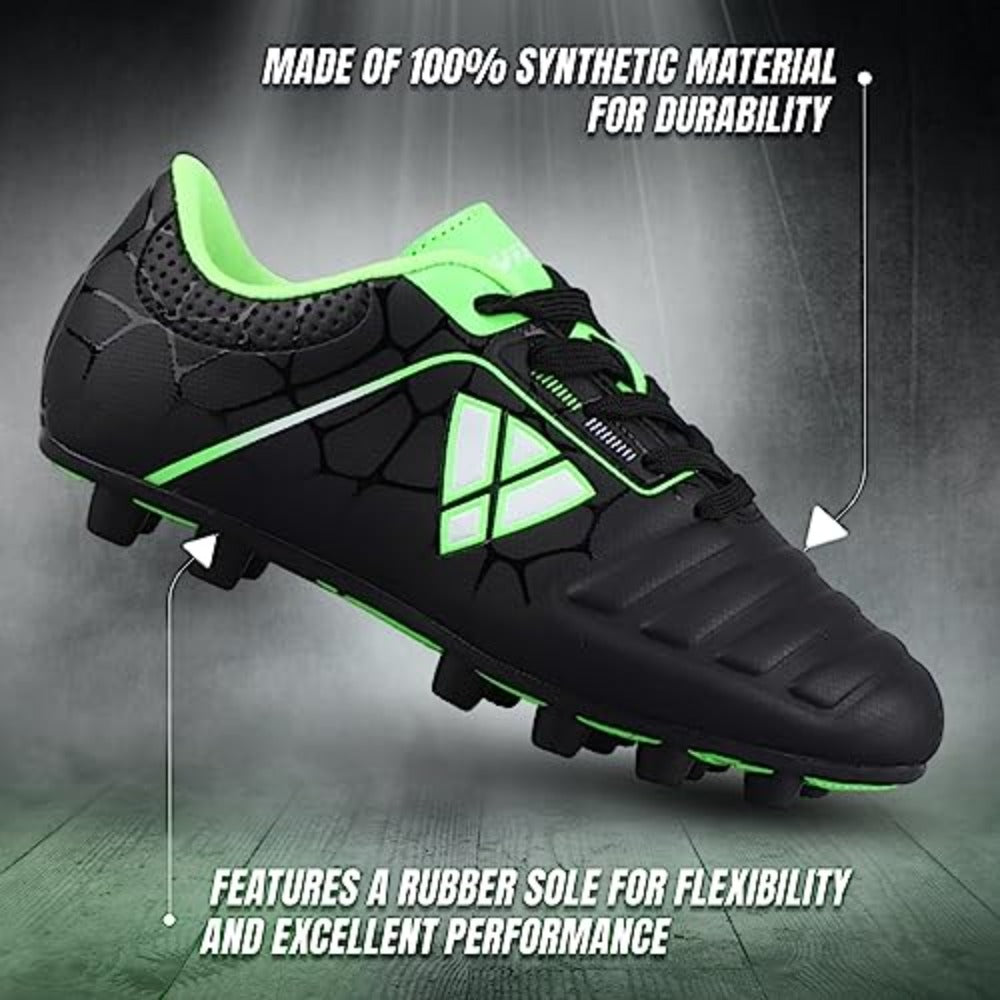Catalina JR. Firm Ground Soccer Shoes -Black/Green/White