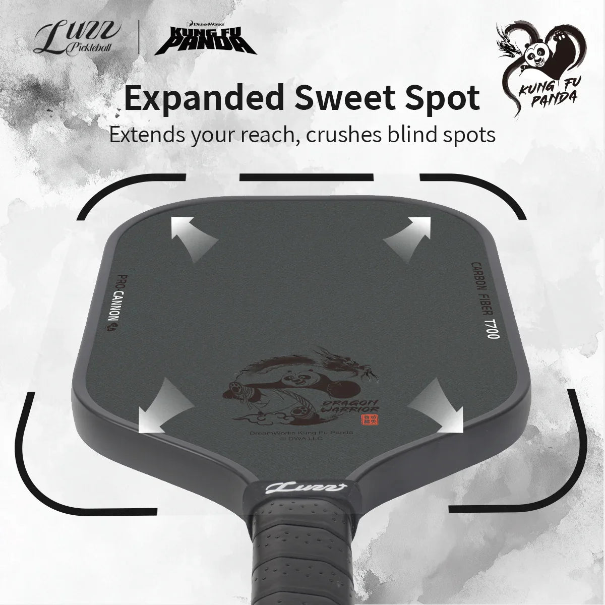 Luzz Kung Fu Panda Cannon Pickleball Paddle & Cover
