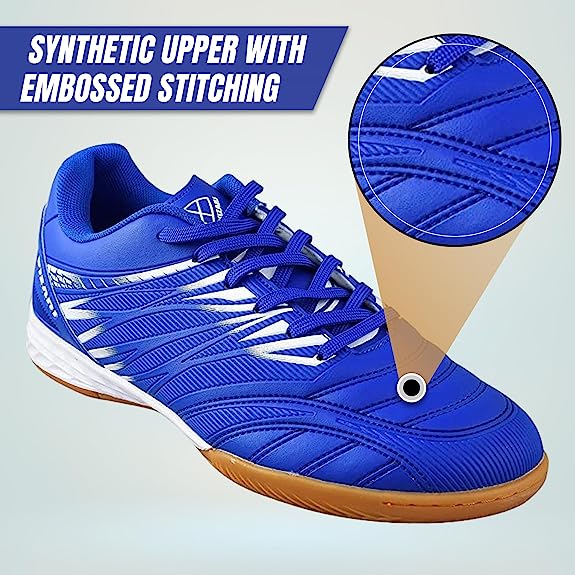 Valencia Indoor Soccer Shoes -Royal/White