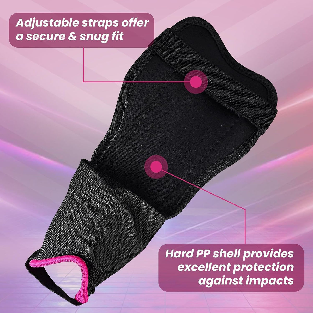 Vizari Napoli Soccer Shin Guards – Black/Pink