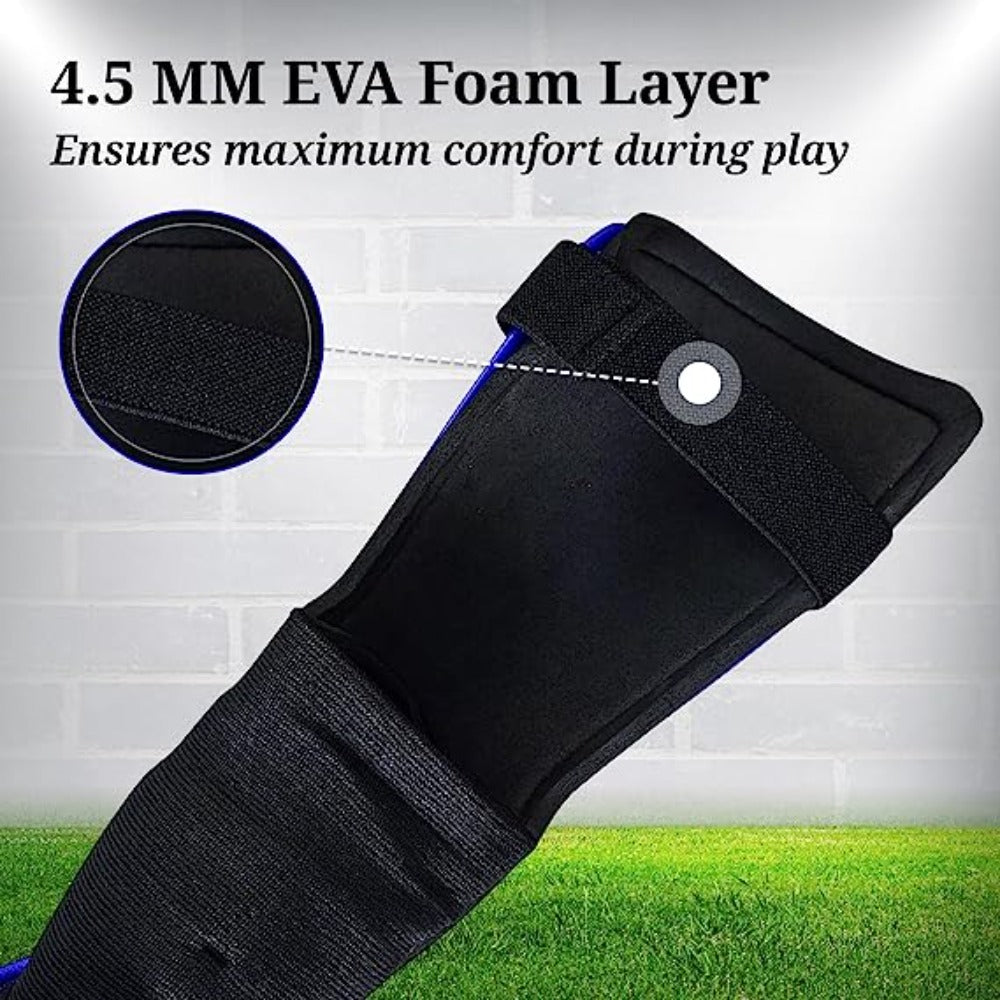 Zodiac Soccer Shin Guard with Detachable Ankle Protection-Blue