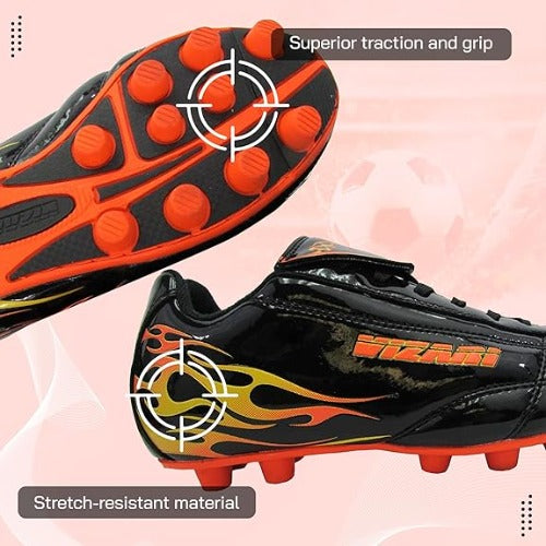 Blaze Firm Ground Soccer Shoes -Black/Orange