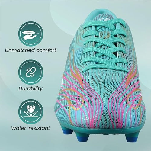 Ladera Firm Ground Soccer Shoes-Aqua