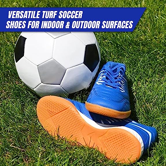 Valencia Indoor Soccer Shoes -Royal/White