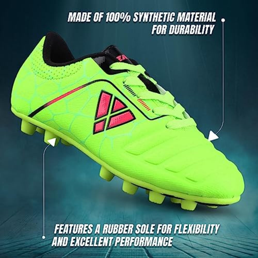 Catalina JR. Firm Ground Soccer Shoes-Green/Black/Fuschia