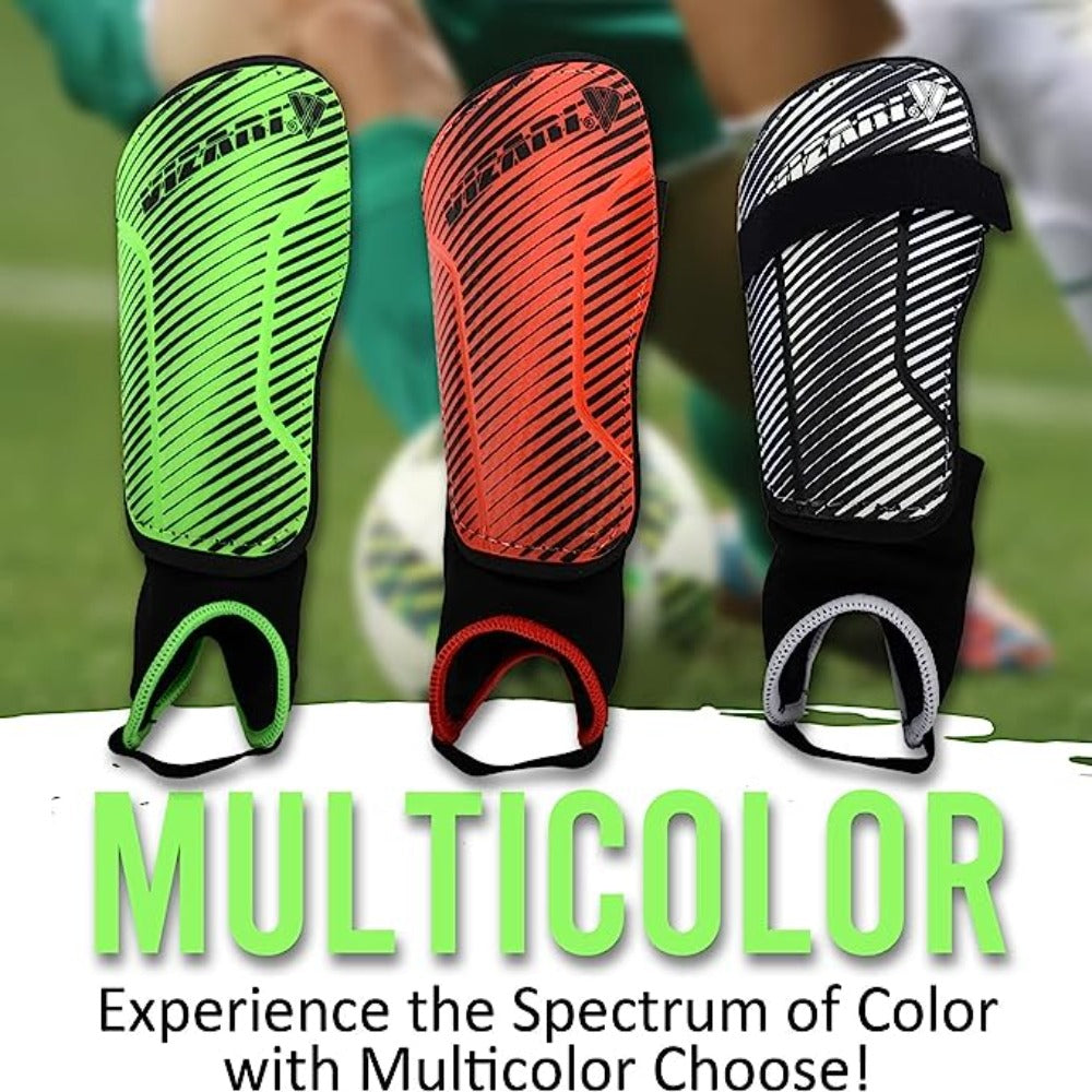 Matera Soccer Shin Guard with Ankle Protection-Red/Black