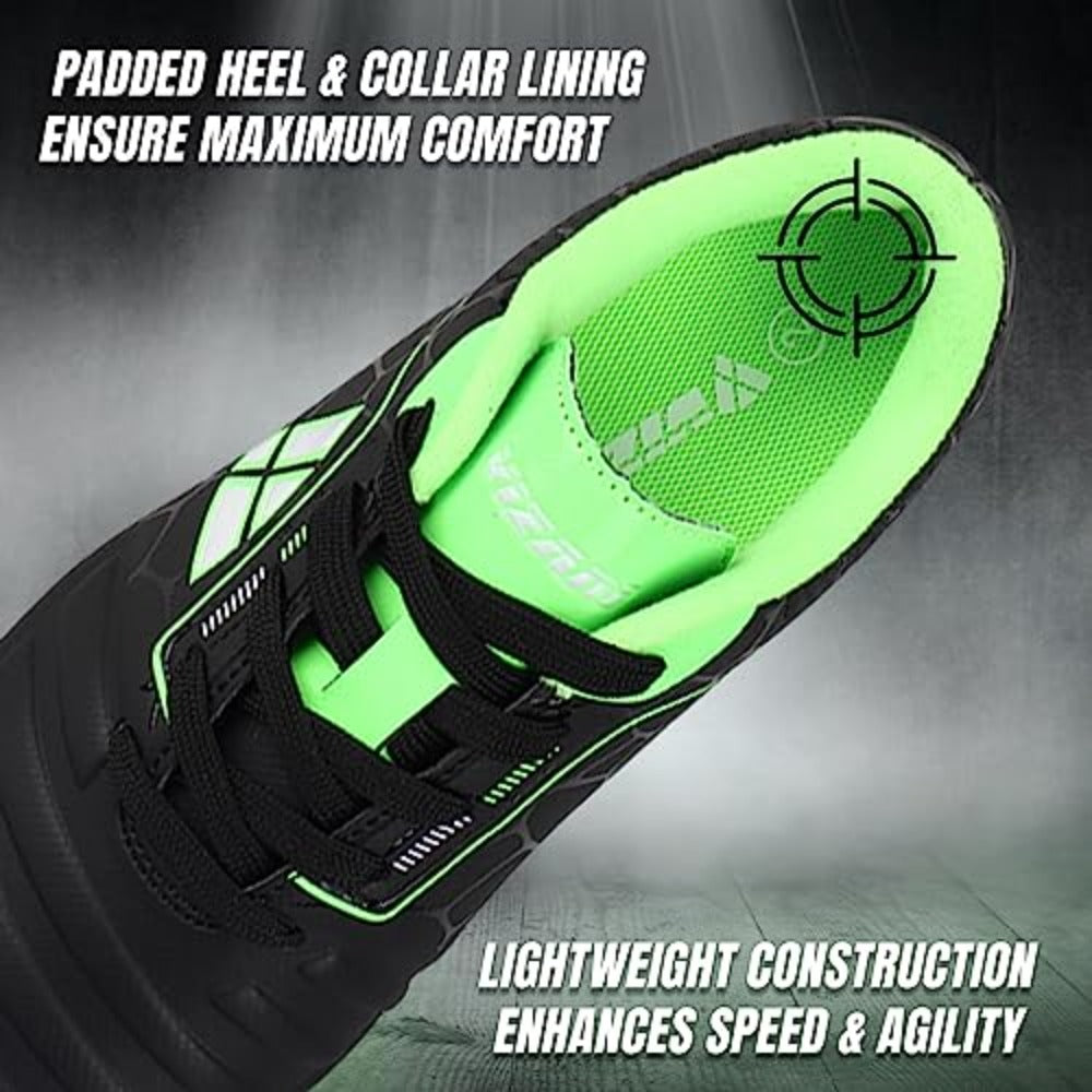 Catalina JR. Firm Ground Soccer Shoes -Black/Green/White
