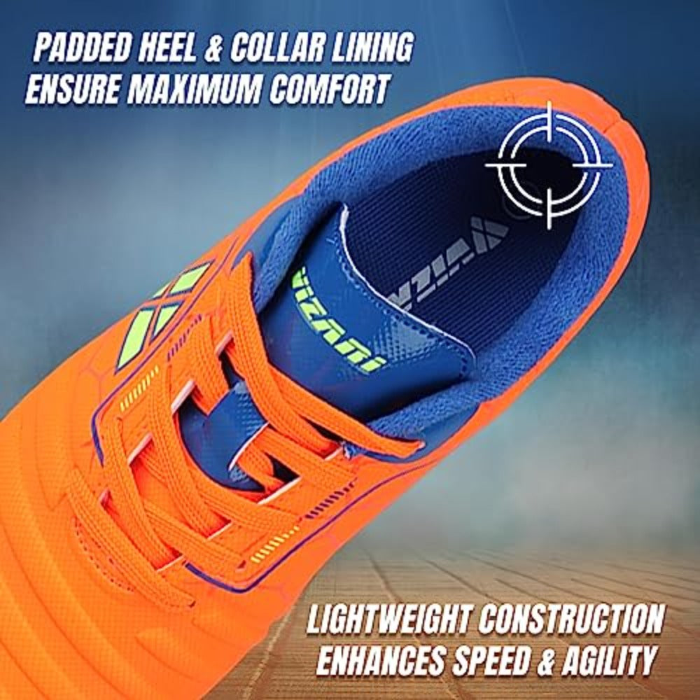 Catalina JR. Firm Soccer Shoes-Orange/Royal/Lime