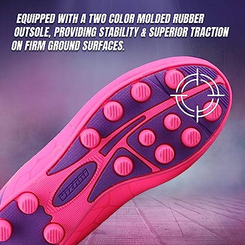 Catalina JR. Firm Ground Soccer Shoes-Pink/Purple/Yellow