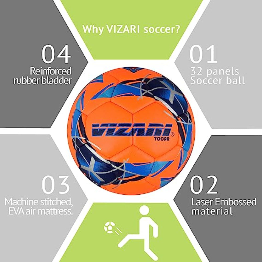 Tocar Premium Hand Stitched Soccer Ball - Rose Red