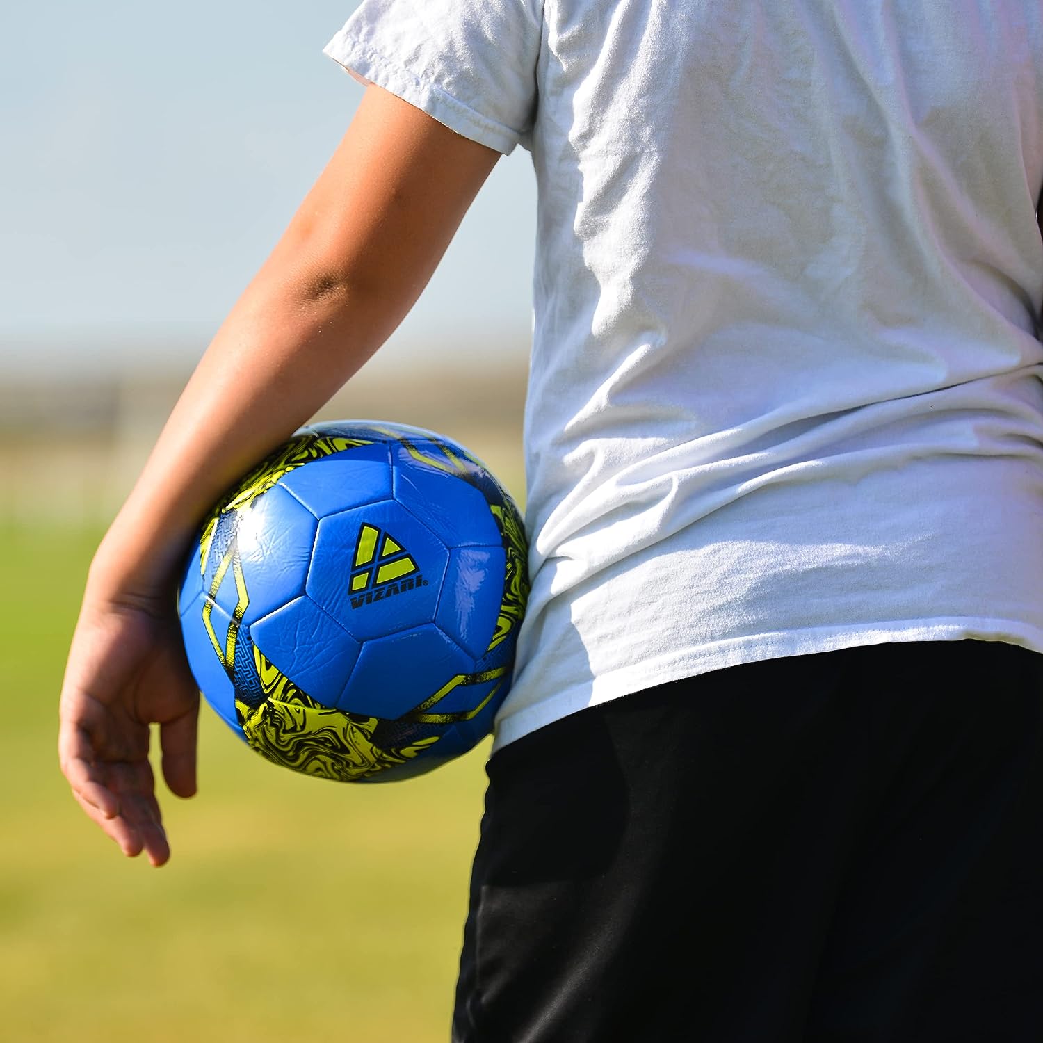 Toledo Soccer Ball-Blue/Neon Yellow