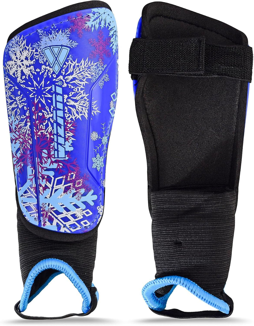 Vizari Frost 2 Soccer Shin Guards with Ankle Protection – Blue/Purple