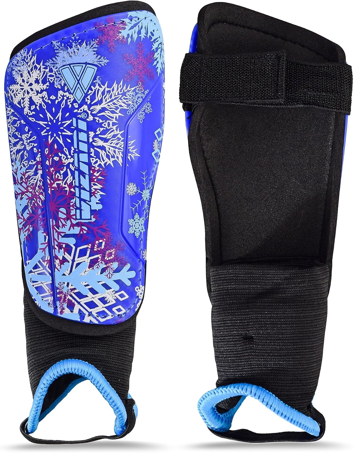 Vizari Frost 2 Soccer Shin Guards with Ankle Protection – Blue/Purple
