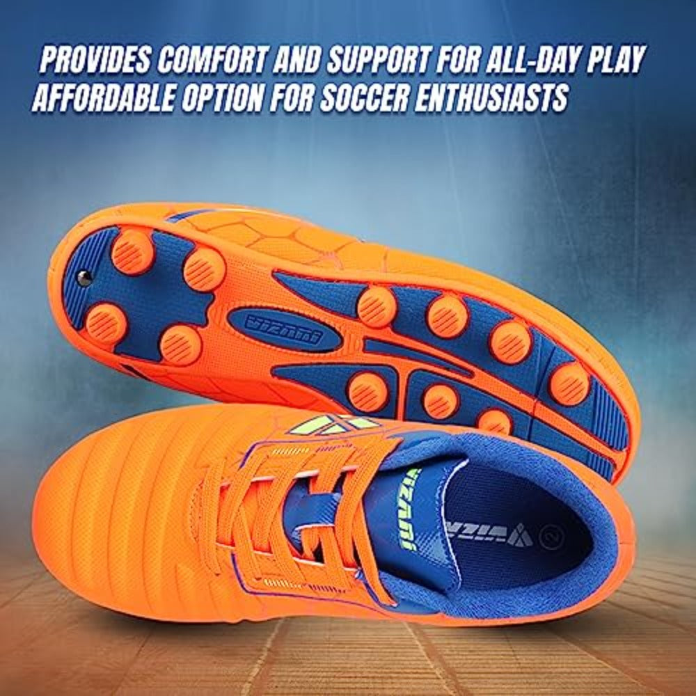 Catalina JR. Firm Soccer Shoes-Orange/Royal/Lime