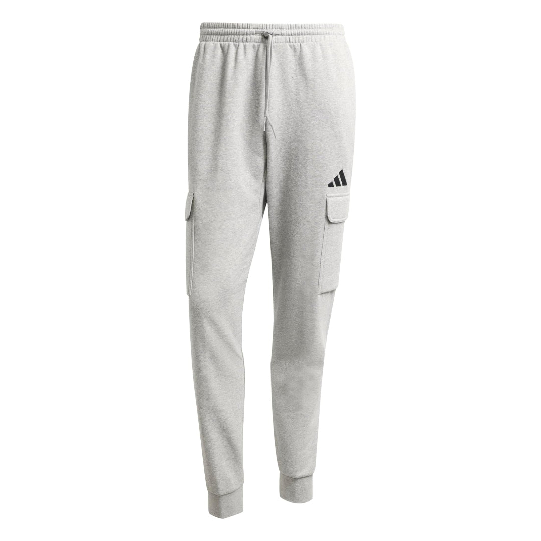 adidas Men's Essentials Feel Cozy Fleece Cargo Pants - Grey