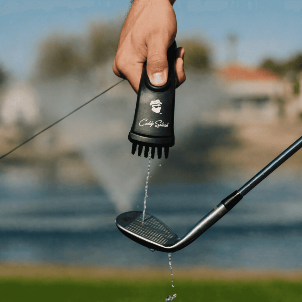 Golf Pocket Mag Towel - Black & Golf Club Water Brush Pro Bundle