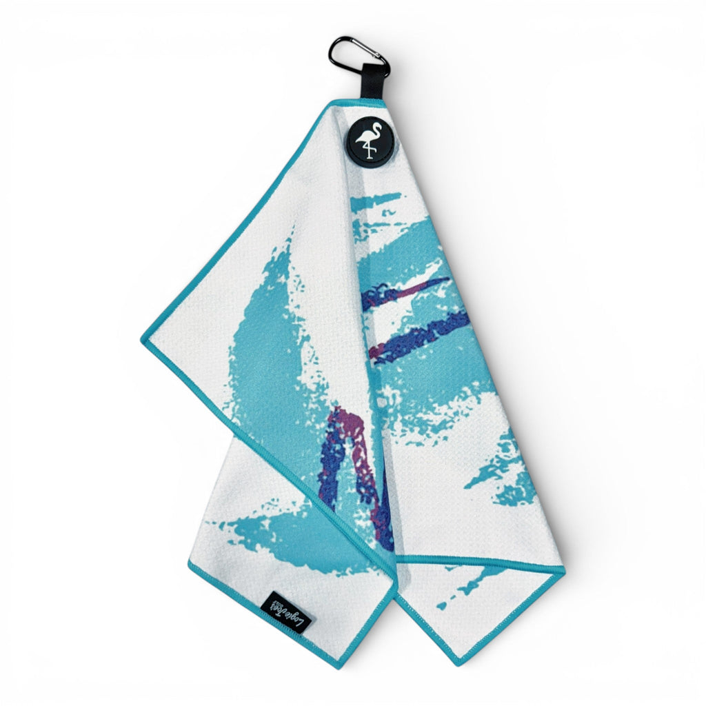 90s Party Cup Golf Towel | Premium Double-Sided Microfiber | Heavy-Duty Magnetic Towel with Carabiner Clip | 24 x 16 in