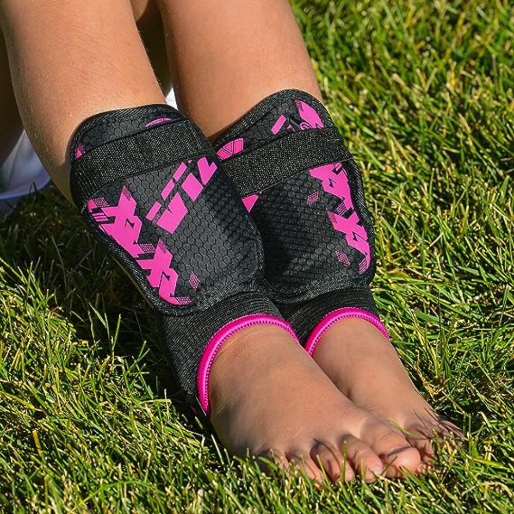 Napoli Soccer Shin Guards-Black/Pink