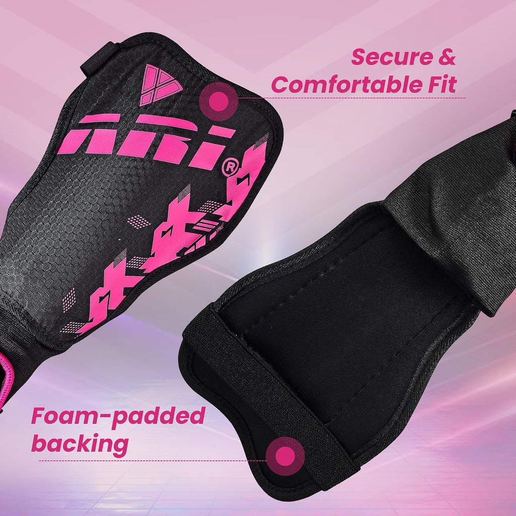 Vizari Napoli Soccer Shin Guards – Black/Pink