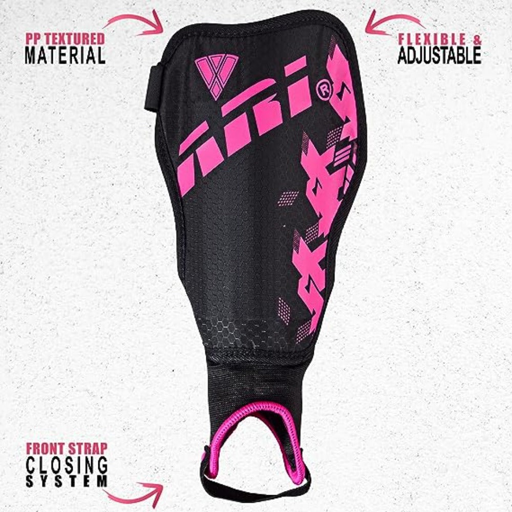 Napoli Soccer Shin Guards-Black/Pink