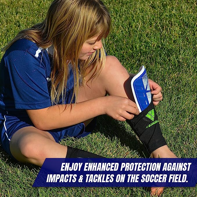 Vector Soccer Shin Guard-Blue