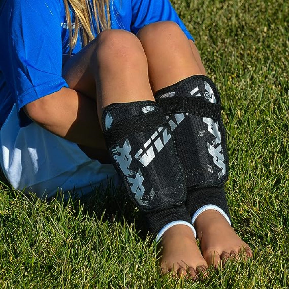 Napoli Soccer Shin Guards-Black/Silver