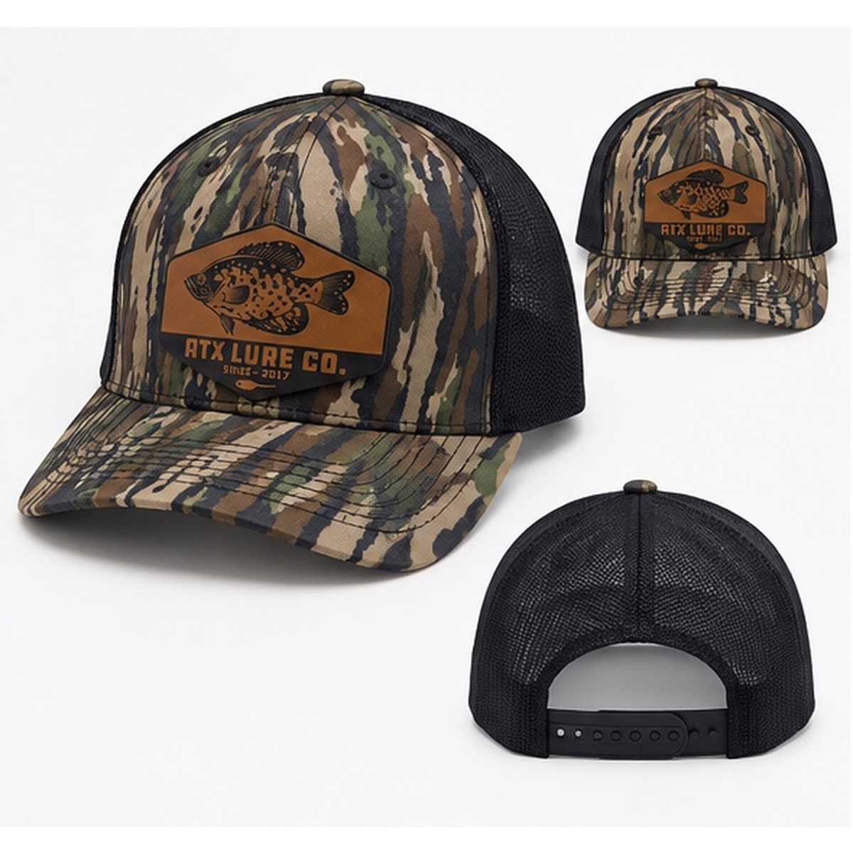 Leather Crappie Patch Hat