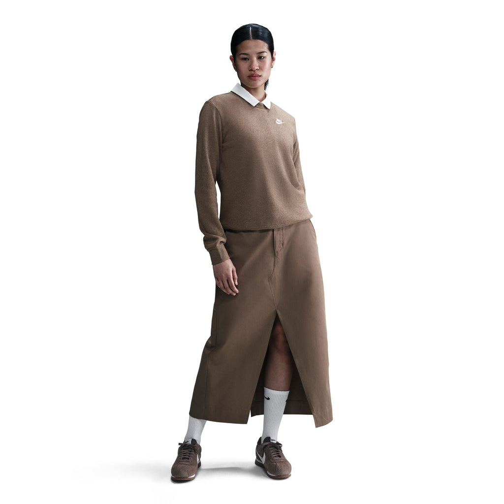 Nike Women's Sportswear Club Fleece Crewneck - Mink Brown
