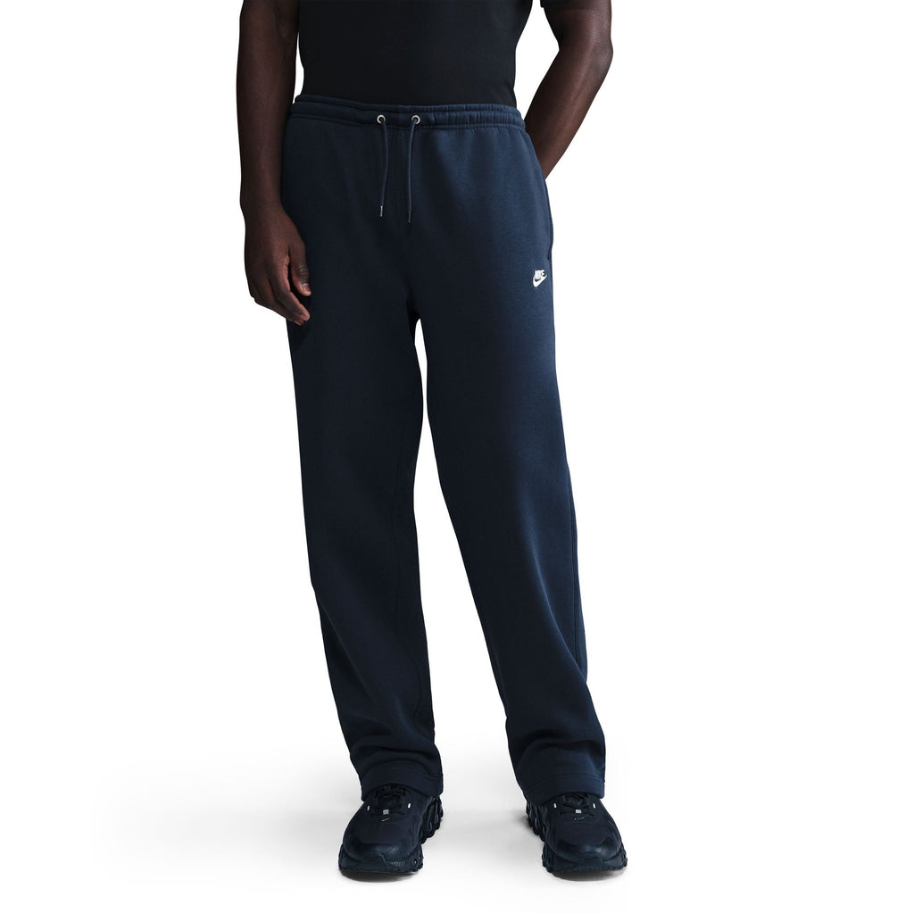 Nike Mens Club Open-Hem Sweatpants - Navy
