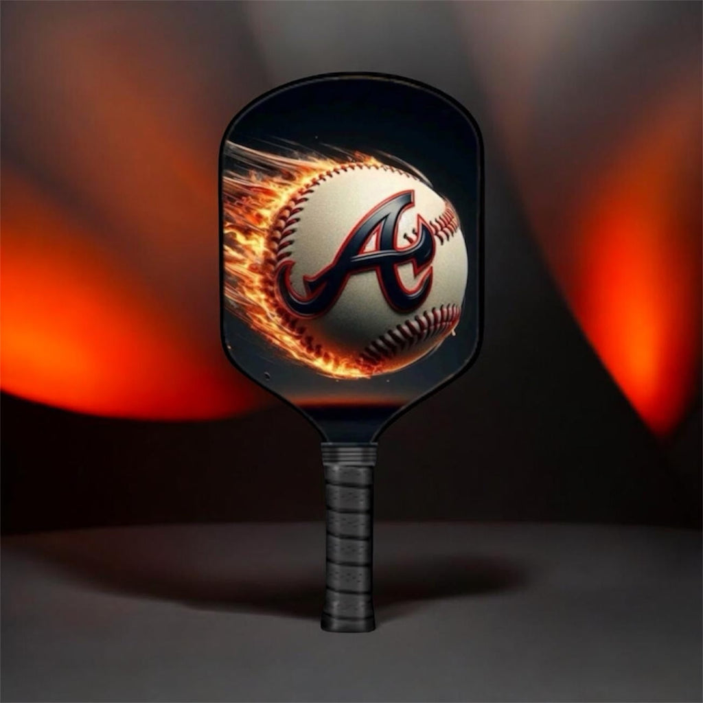 Atlanta Braves - Flaming A Baseball Pickleball Paddle