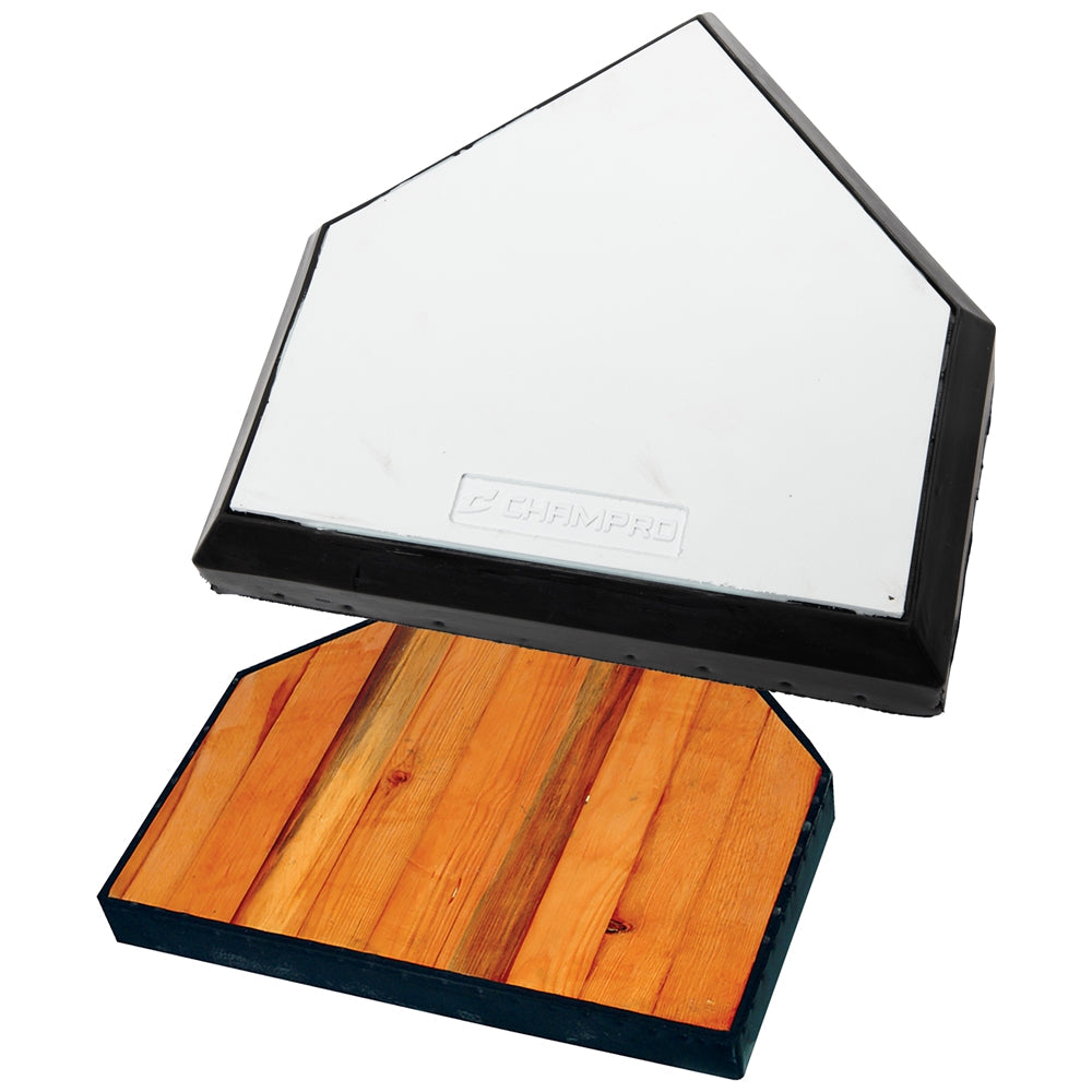 PRO HOME PLATE-SOLID WOOD | BASEBALL & SOFTBALL FIELD EQUIPMENT