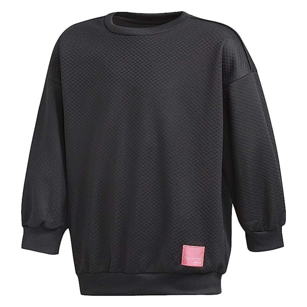 adidas Girls Originals EQT Crew Sweatshirt - Black Pink