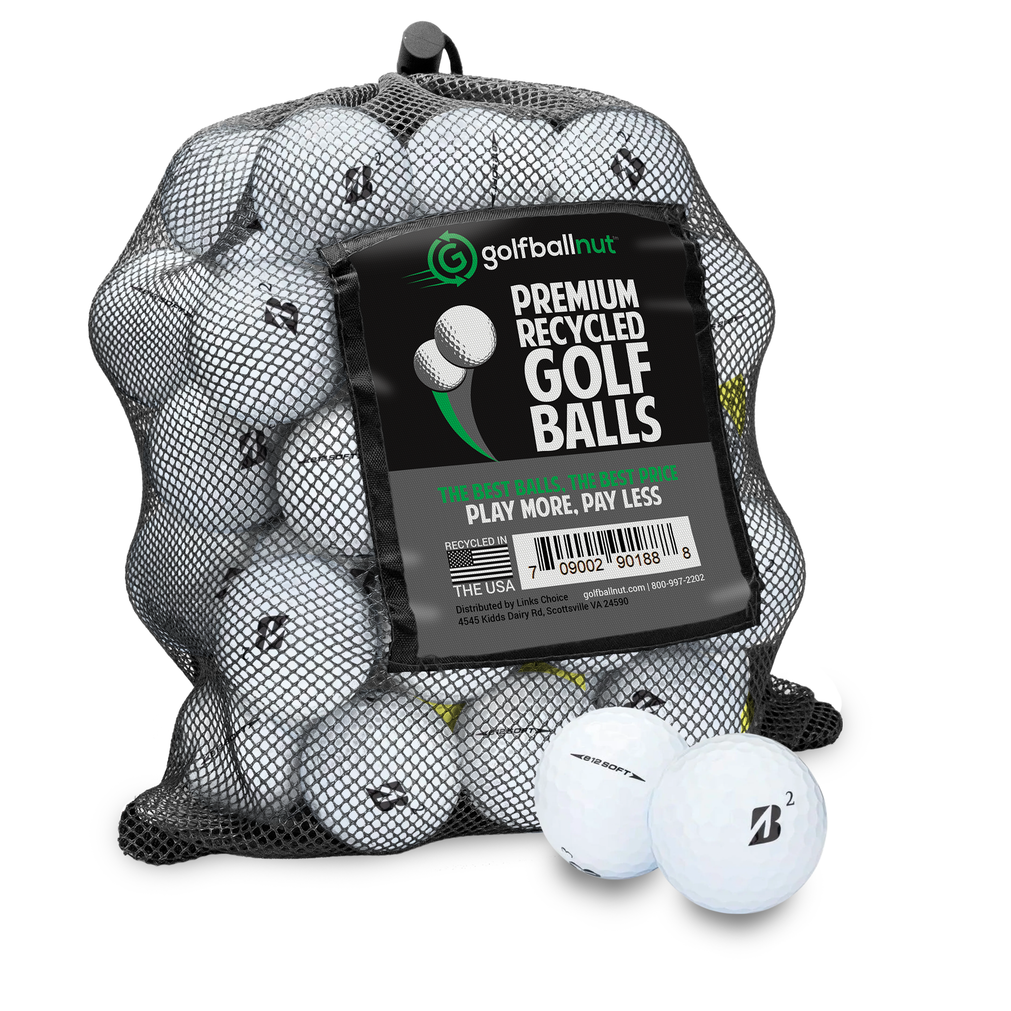 Used Bridgestone Mix Golf Balls - Mesh Bag