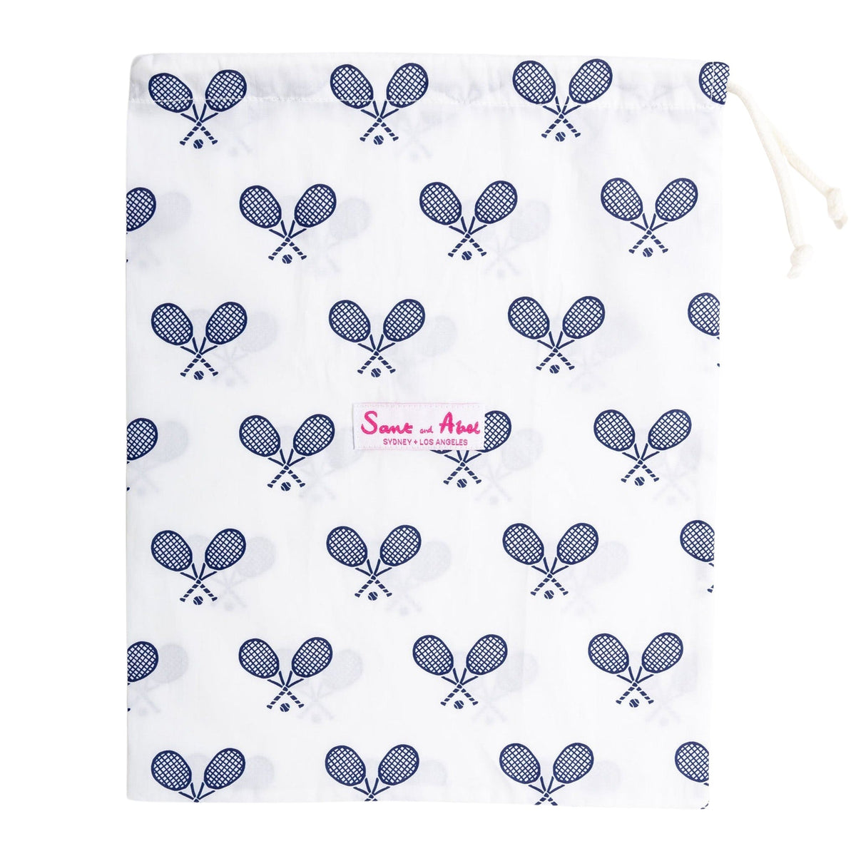 Women's Tennis Navy Short PJ Set - Organic Cotton Poplin