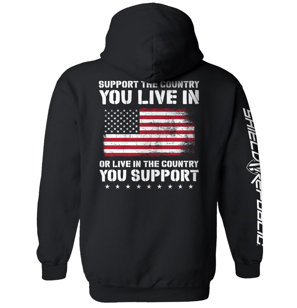 Support The Country You Live In Flag