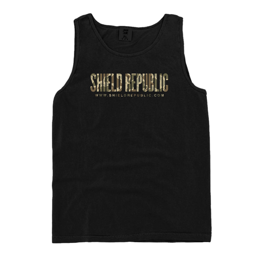 Shield Republic Duck Camo Banner Text (Front)