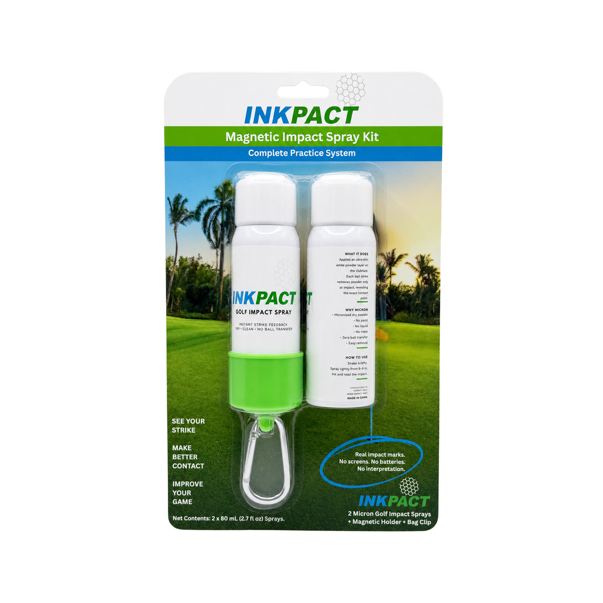 InkPact Micron Kit – Instant Golf Impact Feedback Spray | Built for the Course