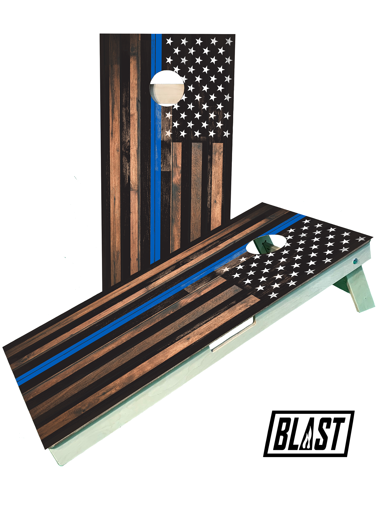 Blue Line Themed Flag – Intent Sports Company