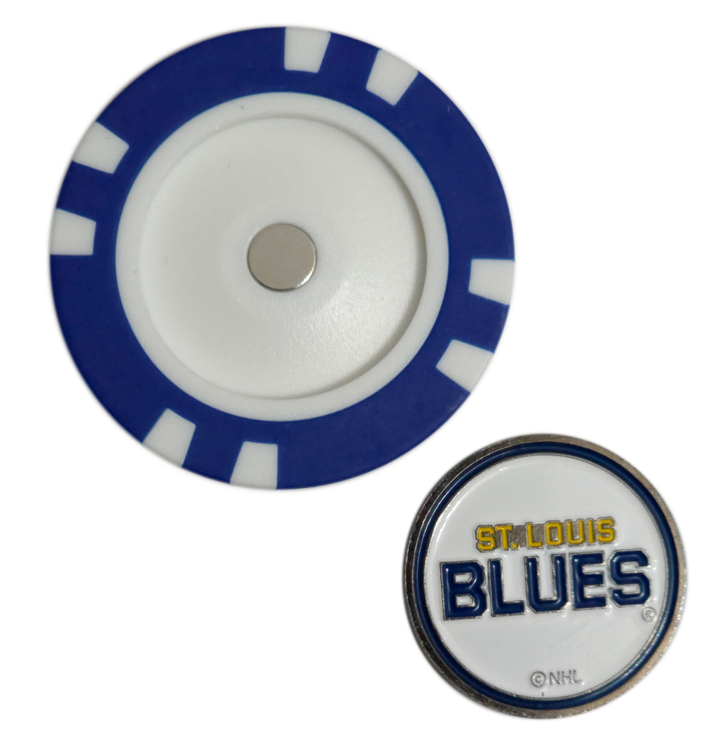 Officially Licensed St. Louis Blues Poker Chip Golf Ball Marker