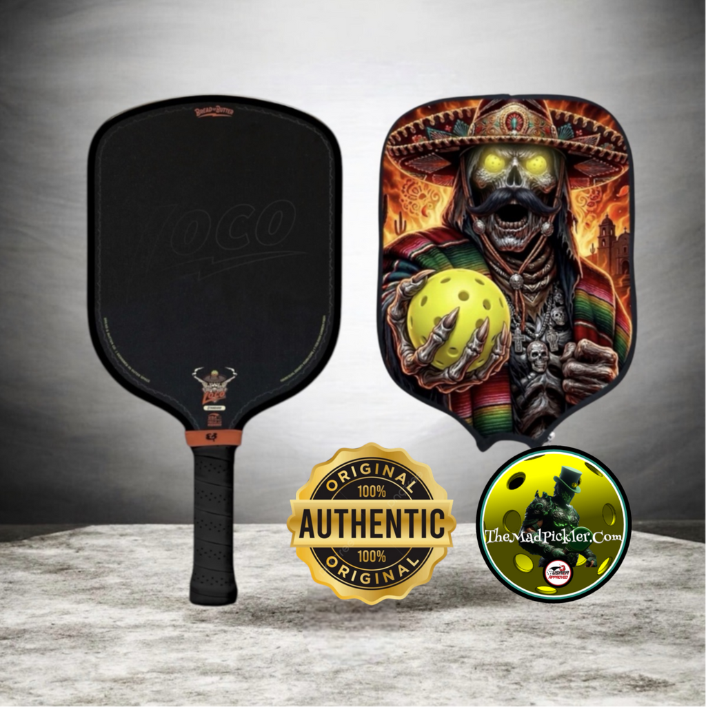 Bread & Butter LOCO Black Standard Pickleball Paddle & Mad Pickler Cover