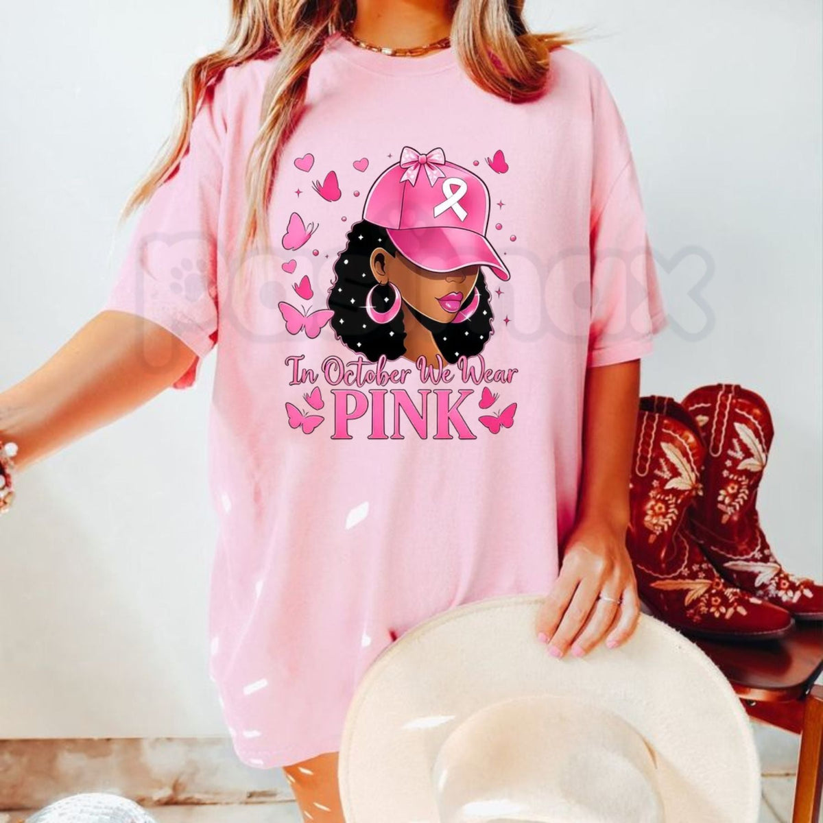 Breast Cancer Awareness Pink Ribbon Butterfly T-Shirt – Hope Warrior Graphic Tee