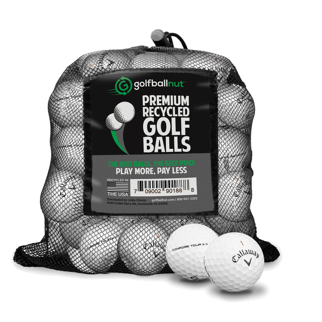 Used Callaway Chrome Tour X Golf Balls - Dozen & Mesh Bags