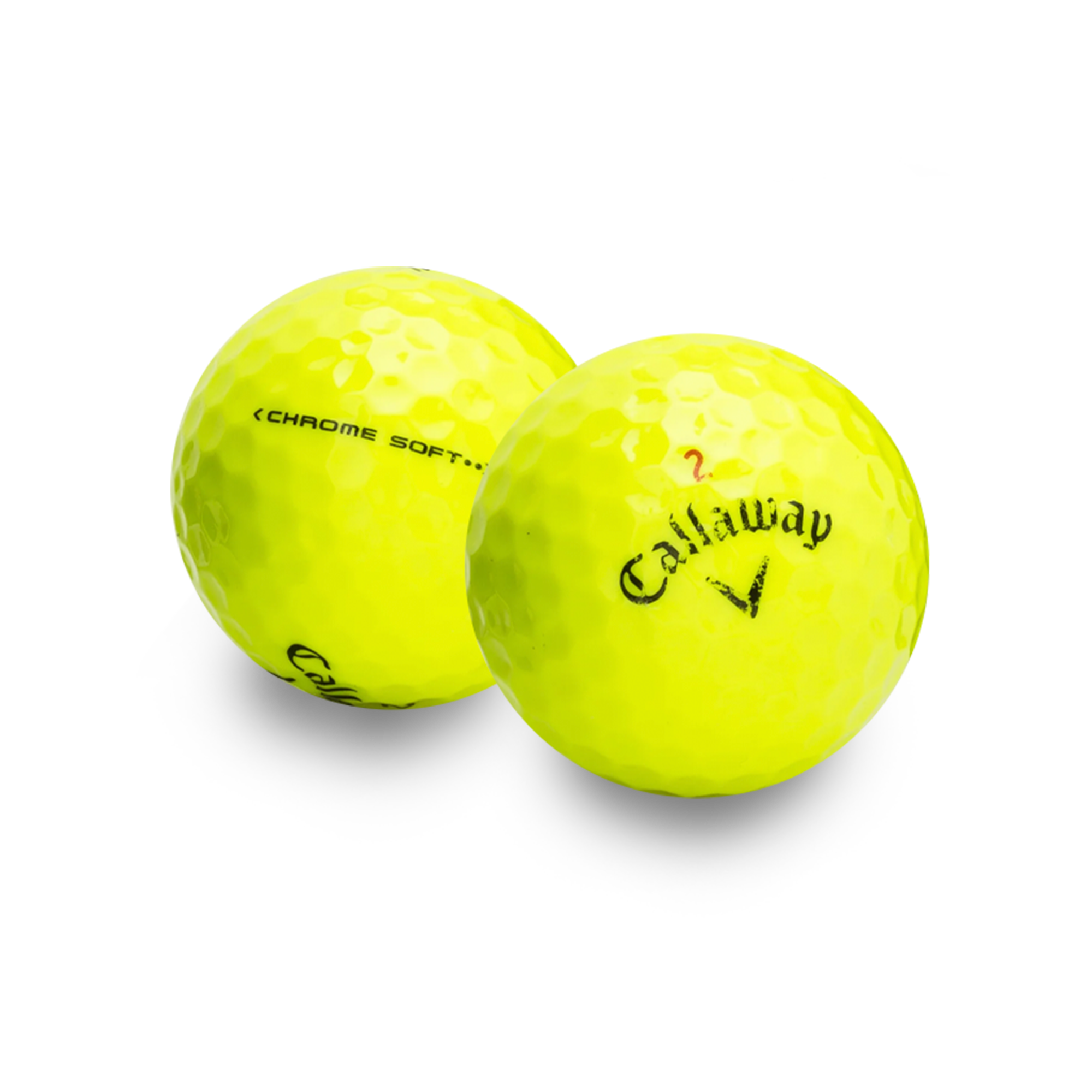 Used Callaway Chrome Soft Yellow Golf Balls - 1 Dozen