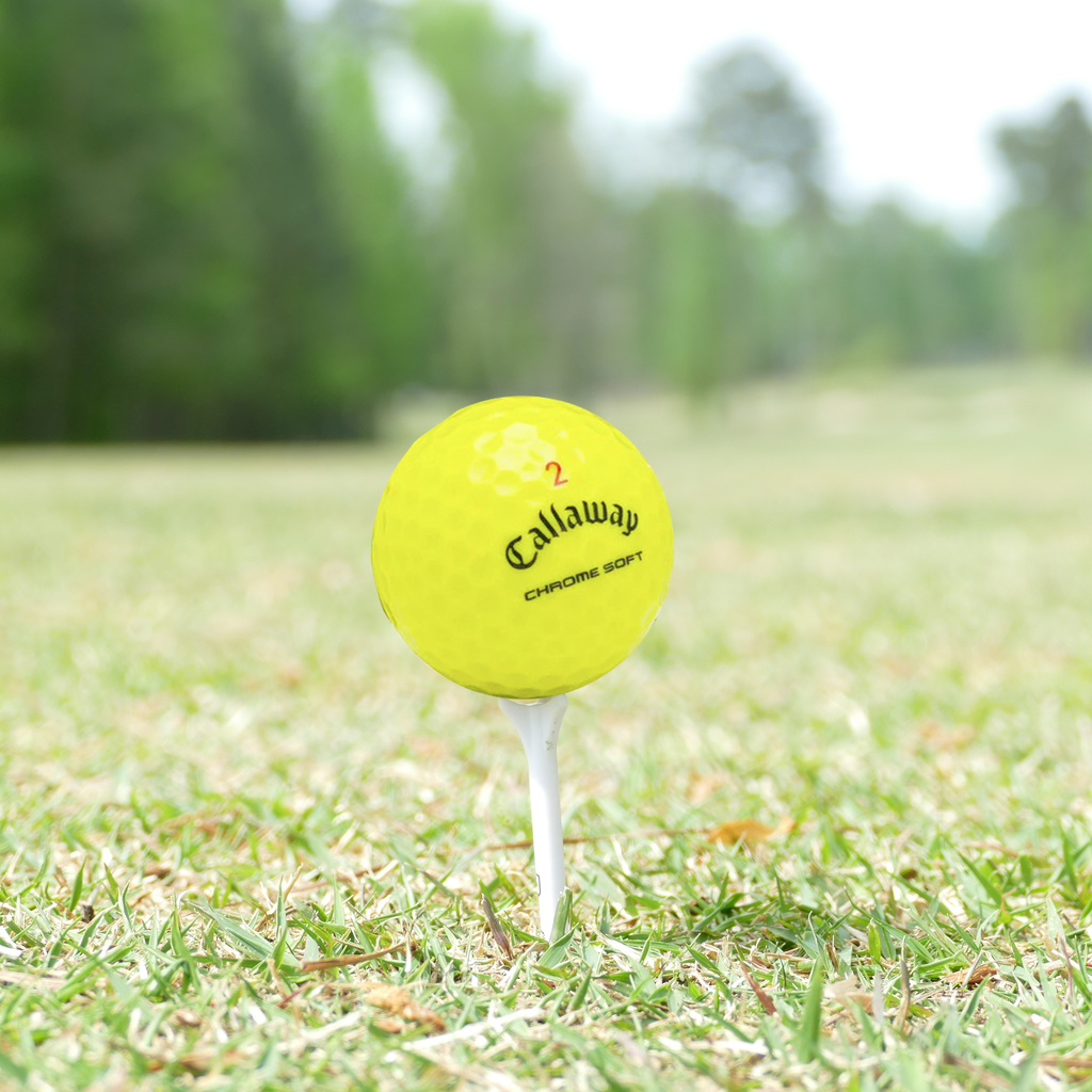 Used Callaway Chrome Soft Triple Track Yellow - 1 Dozen