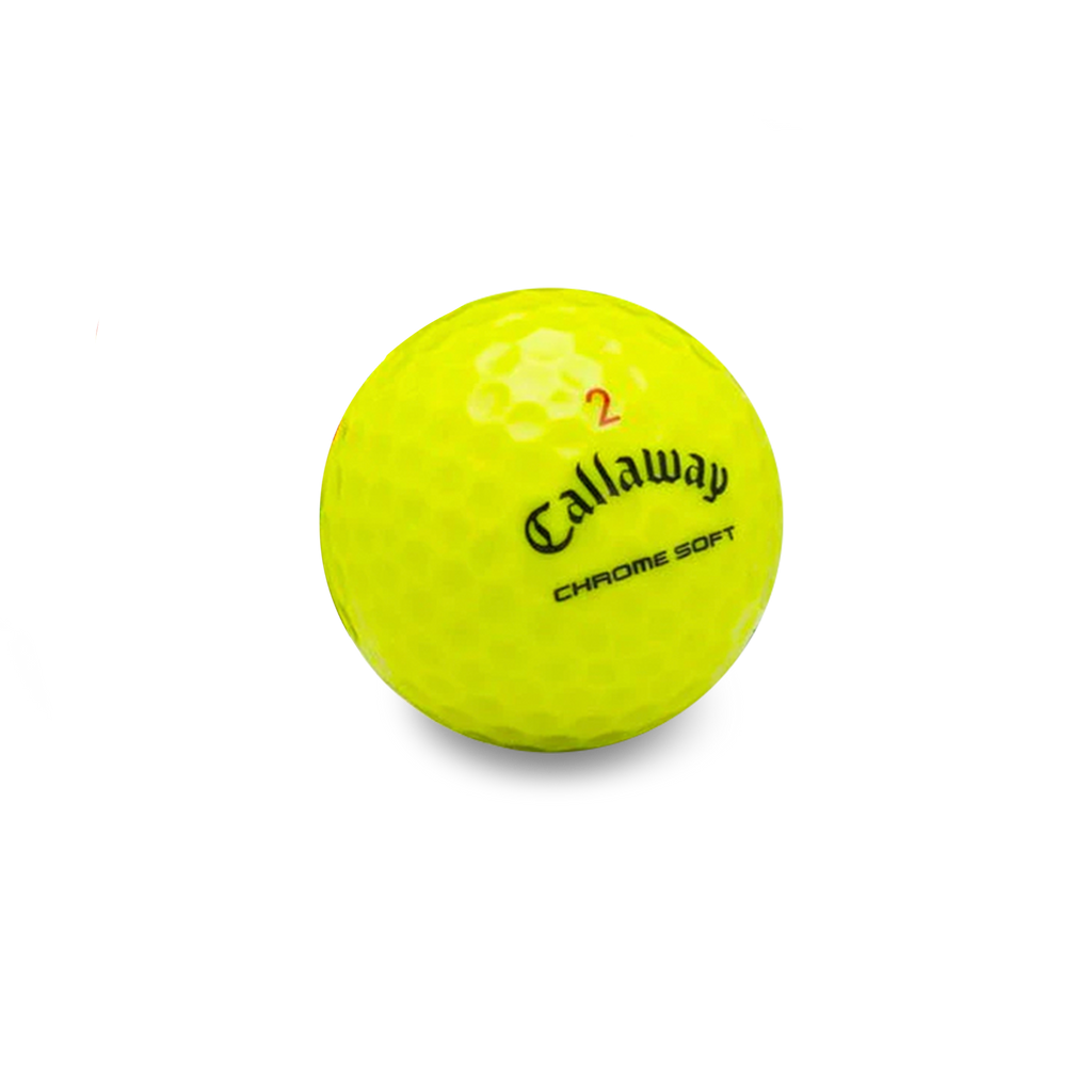 Used Callaway Chrome Soft Triple Track Yellow - 1 Dozen