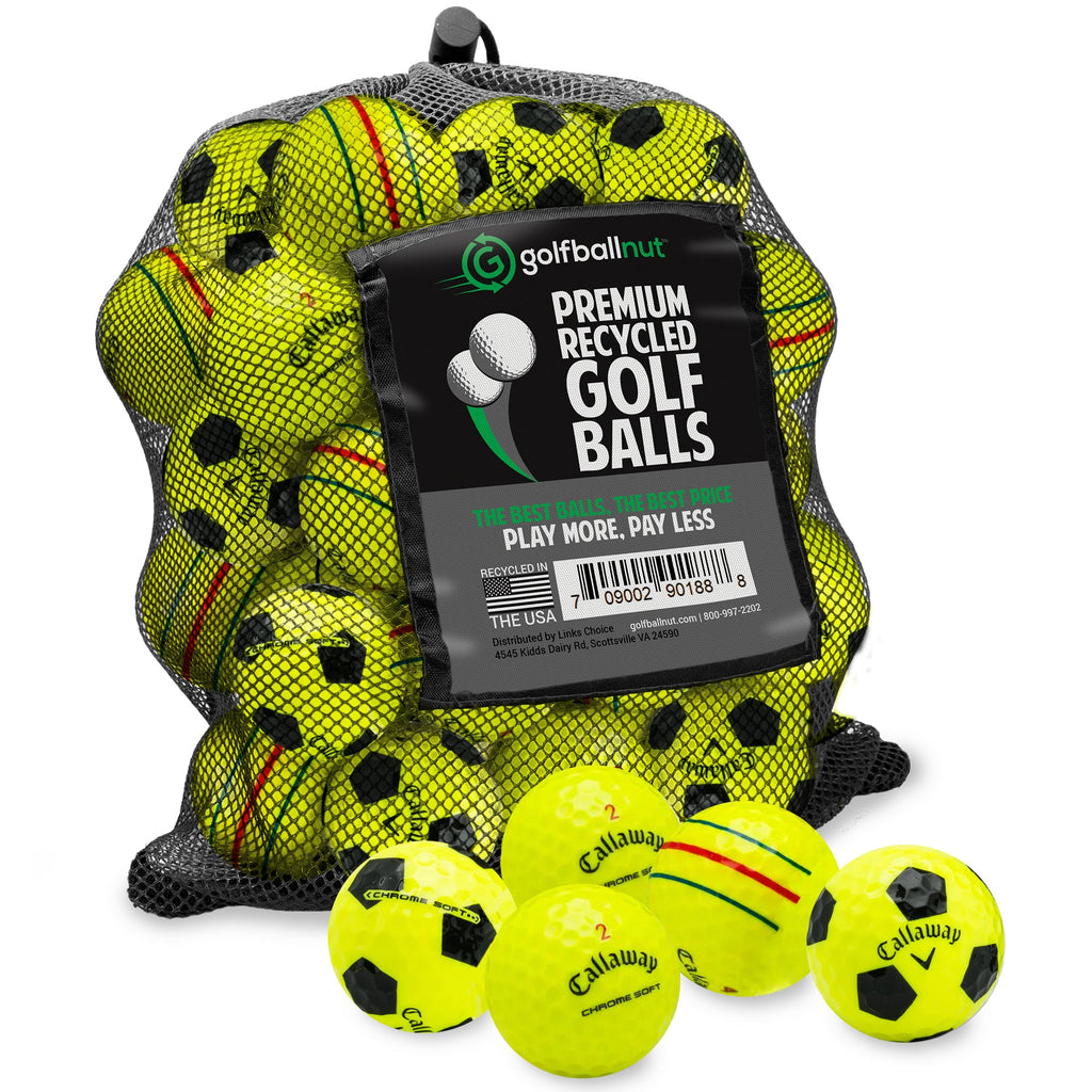 Recycled Mix Yellow Callaway Graphic Balls –  48 Count