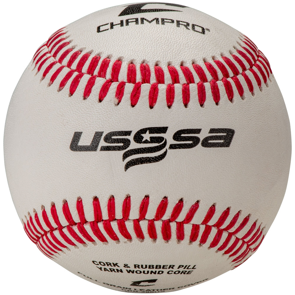USSSA GAME - FULL GRAIN LEATHER COVER BASEBALL