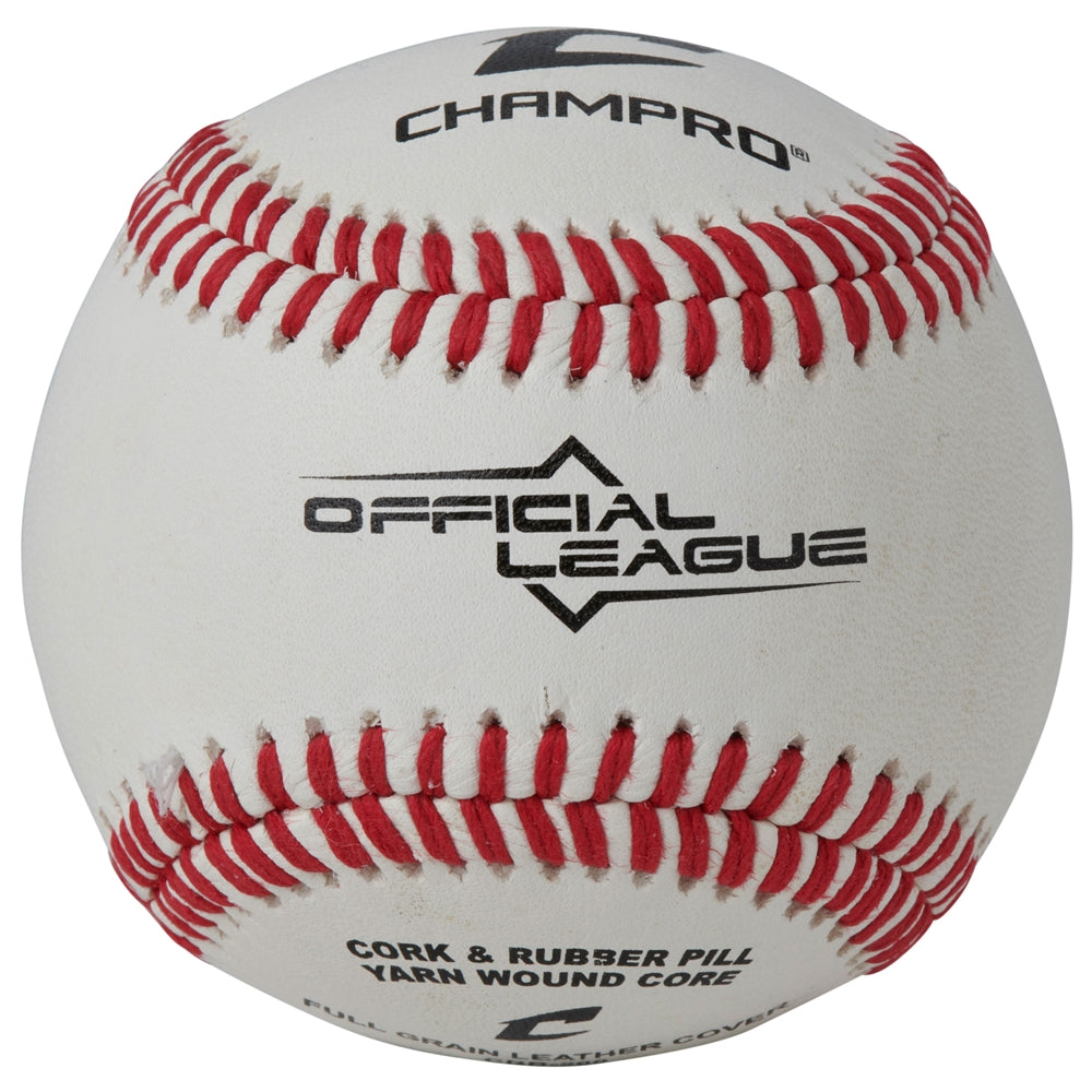 OFFICIAL LEAGUE - CUSHION CORK CORE - FULL GRAIN LEATHER BASEBALL